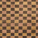 Square Abstract Orange Checkered Rug, abs811