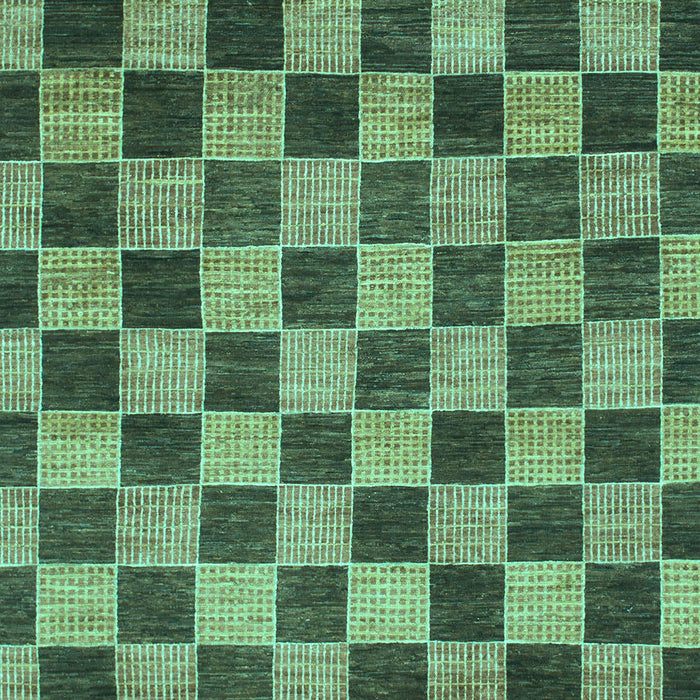Machine Washable Checkered Turquoise Modern Area Rugs, wshabs811turq