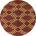 Round Machine Washable Abstract Sedona Brown Rug, wshabs812