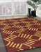 Abstract Sedona Brown Modern Rug in Family Room, abs812