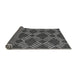 Sideview of Abstract Gray Modern Rug, abs812gry