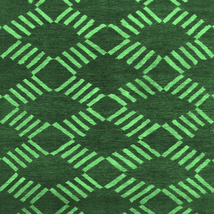 Square Machine Washable Abstract Emerald Green Modern Area Rugs, wshabs812emgrn