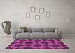 Machine Washable Abstract Purple Modern Area Rugs in a Living Room, wshabs812pur