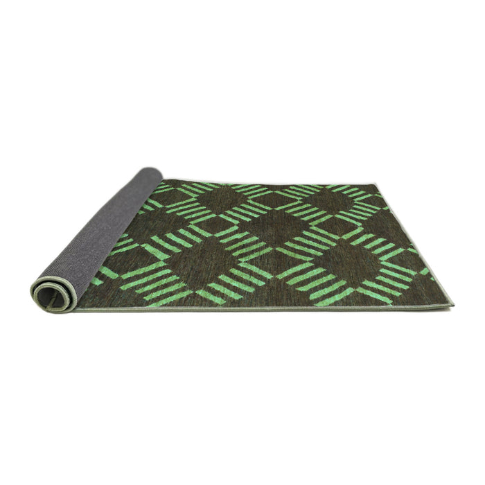 Sideview of Abstract Turquoise Modern Rug, abs812turq