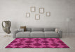 Machine Washable Abstract Pink Modern Rug in a Living Room, wshabs812pnk