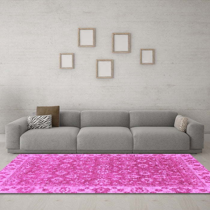 Machine Washable Abstract Purple Modern Area Rugs in a Living Room, wshabs813pur