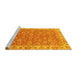 Sideview of Machine Washable Abstract Yellow Modern Rug, wshabs813yw