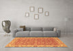 Machine Washable Abstract Brown Modern Rug in a Living Room,, wshabs813brn