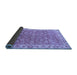 Sideview of Abstract Blue Modern Rug, abs813blu