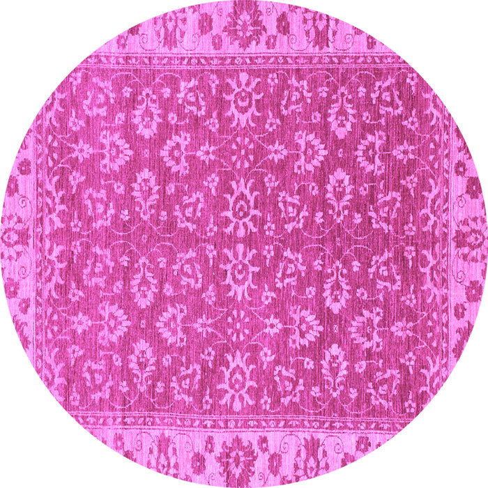 Round Machine Washable Abstract Purple Modern Area Rugs, wshabs813pur