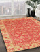 Abstract Orange Modern Rug in Family Room, abs813