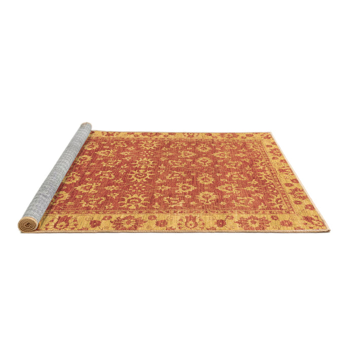 Sideview of Machine Washable Abstract Brown Modern Rug, wshabs813brn