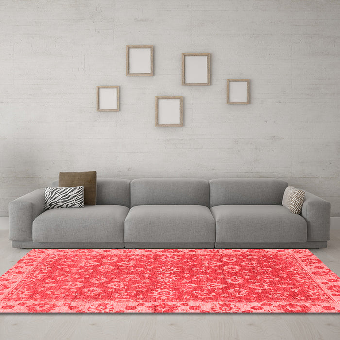 Modern Red Washable Rugs