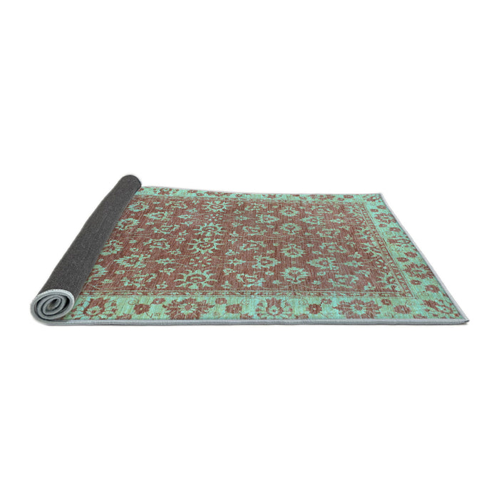 Sideview of Abstract Light Blue Modern Rug, abs813lblu