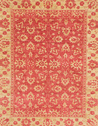 Machine Washable Abstract Orange Rug, wshabs813