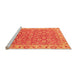 Sideview of Machine Washable Abstract Orange Modern Area Rugs, wshabs813org