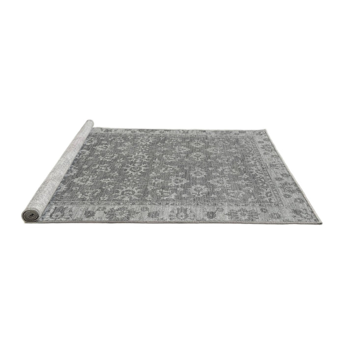 Sideview of Machine Washable Abstract Gray Modern Rug, wshabs813gry