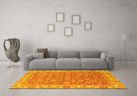 Machine Washable Abstract Yellow Modern Rug, wshabs813yw