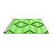 Sideview of Machine Washable Abstract Green Modern Area Rugs, wshabs814grn