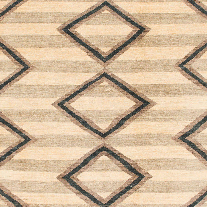 Square Machine Washable Abstract Sun Yellow Rug, wshabs814