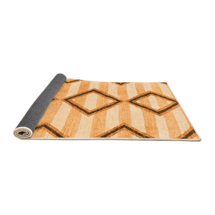 Sideview of Abstract Orange Modern Rug, abs814org