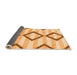 Sideview of Abstract Orange Modern Rug, abs814org