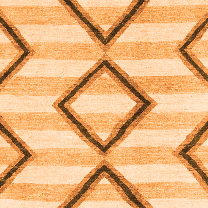 Machine Washable Abstract Orange Modern Area Rugs, wshabs814org