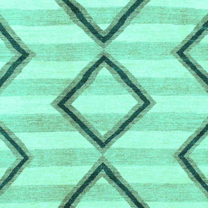 Machine Washable Abstract Turquoise Modern Area Rugs, wshabs814turq