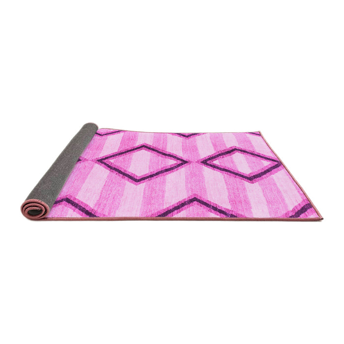 Sideview of Abstract Pink Modern Rug, abs814pnk
