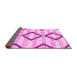 Sideview of Abstract Pink Modern Rug, abs814pnk