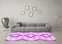 Machine Washable Abstract Purple Modern Rug, wshabs814pur