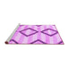 Sideview of Machine Washable Abstract Purple Modern Area Rugs, wshabs814pur