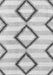 Machine Washable Abstract Gray Modern Rug, wshabs814gry