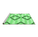 Sideview of Machine Washable Abstract Emerald Green Modern Area Rugs, wshabs814emgrn