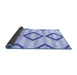 Sideview of Abstract Blue Modern Rug, abs814blu