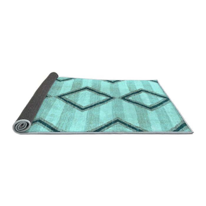 Sideview of Abstract Light Blue Modern Rug, abs814lblu