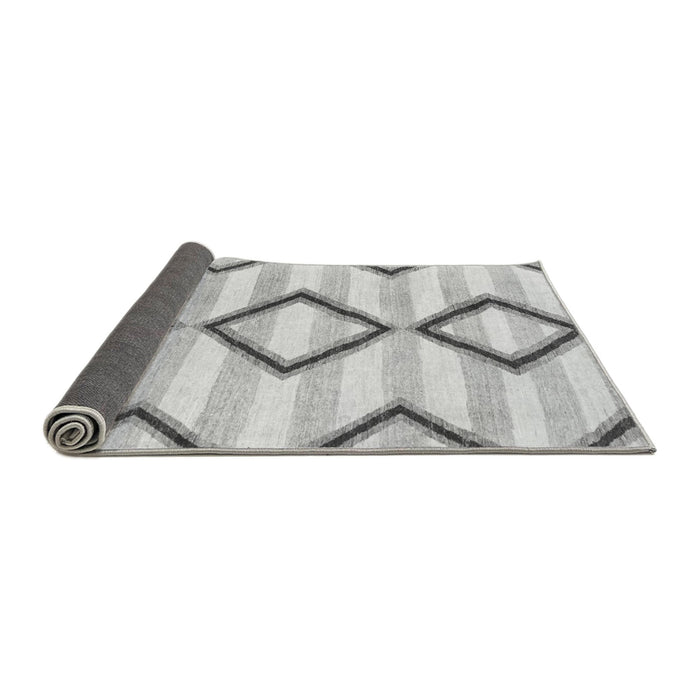 Sideview of Abstract Gray Modern Rug, abs814gry