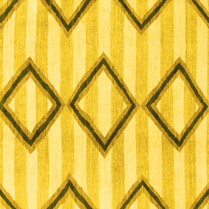 Square Abstract Yellow Modern Rug, abs814yw