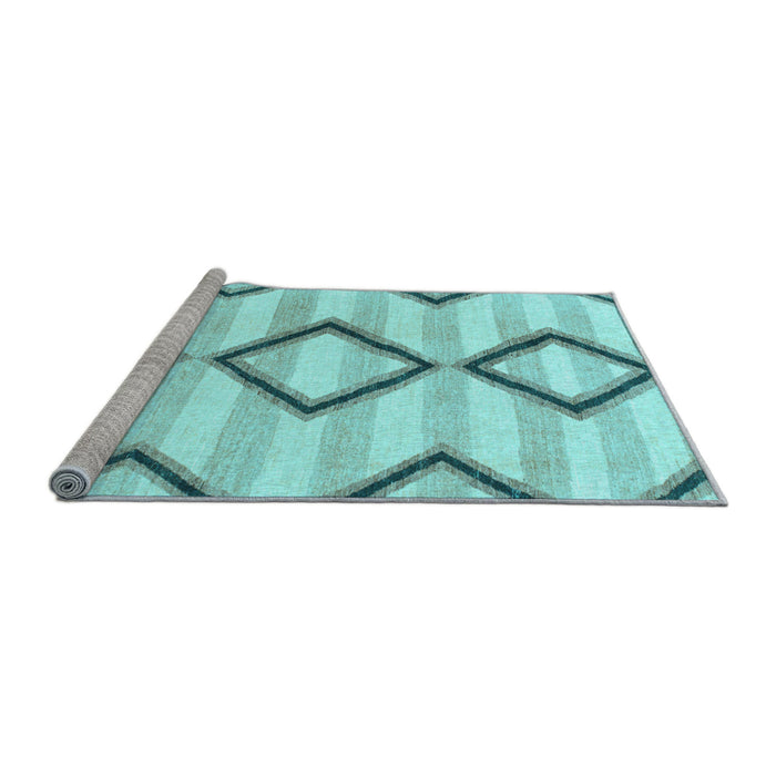 Sideview of Machine Washable Abstract Light Blue Modern Rug, wshabs814lblu