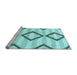 Sideview of Machine Washable Abstract Light Blue Modern Rug, wshabs814lblu