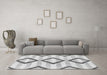 Machine Washable Abstract Gray Modern Rug in a Living Room,, wshabs814gry