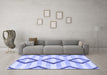 Machine Washable Abstract Blue Modern Rug in a Living Room, wshabs814blu