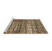 Sideview of Machine Washable Abstract Sepia Brown Rug, wshabs815