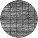 Round Machine Washable Abstract Gray Modern Rug, wshabs815gry