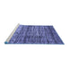 Sideview of Machine Washable Abstract Blue Modern Rug, wshabs815blu