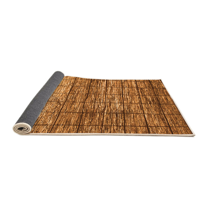 Sideview of Abstract Orange Modern Rug, abs815org