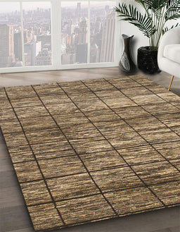 Abstract Reddish Brown Modern Rug in Family Room, abs815