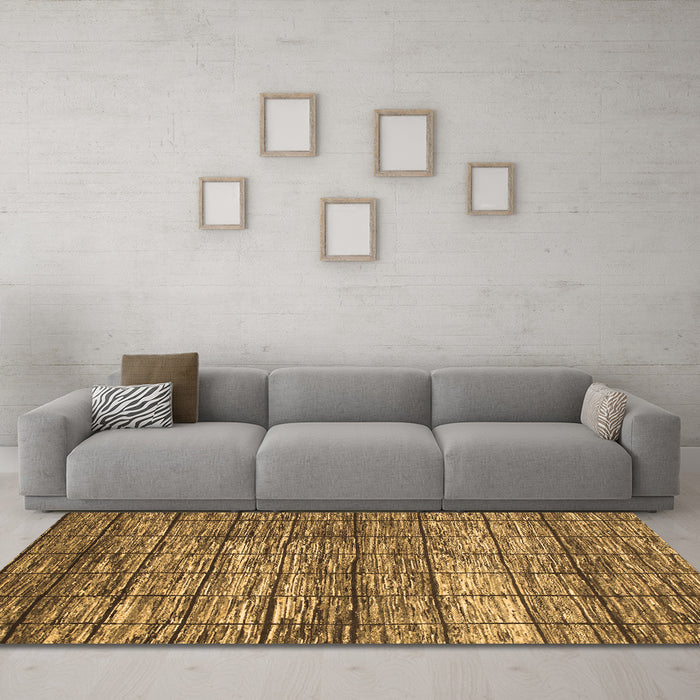 Machine Washable Abstract Brown Modern Rug in a Living Room,, wshabs815brn