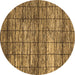 Round Abstract Brown Modern Rug, abs815brn