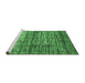 Sideview of Machine Washable Abstract Emerald Green Modern Area Rugs, wshabs815emgrn